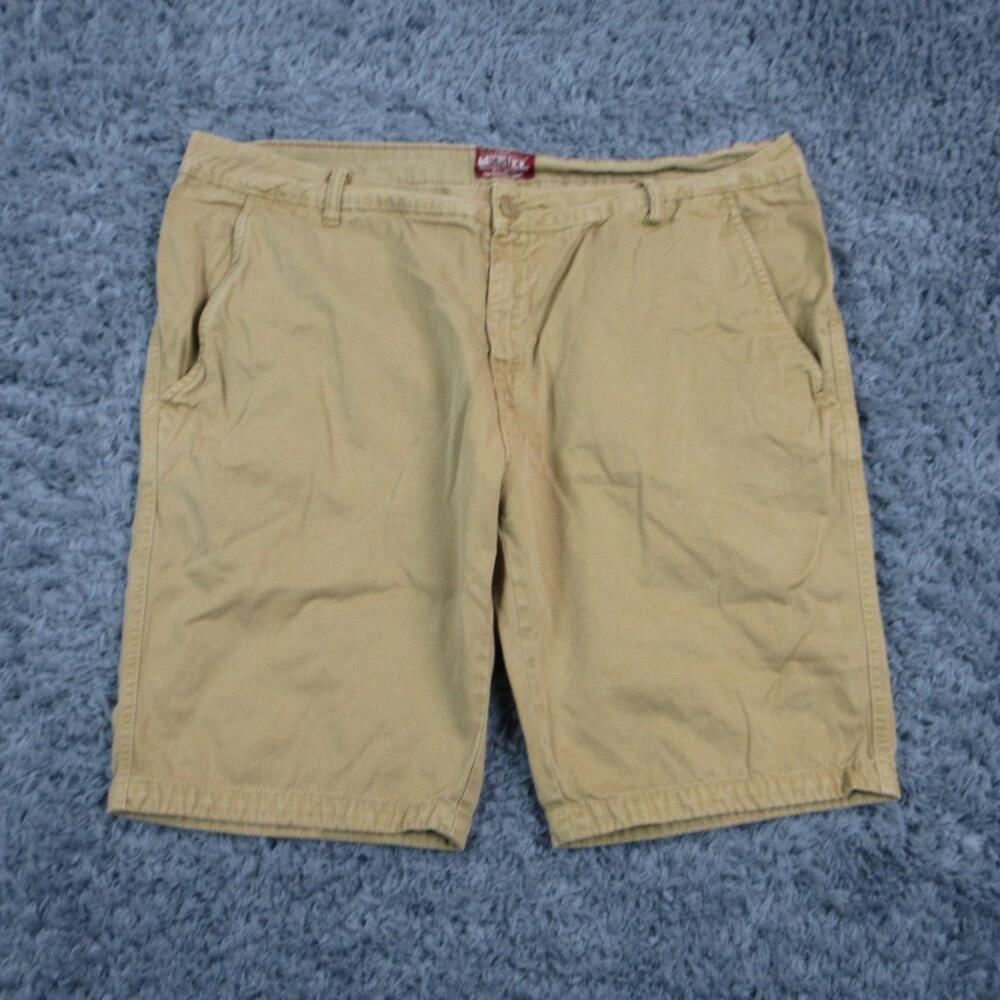 Matchstick Shorts Mens 42 Beige Chino Flat Front Casual Summer Cotton 42x10*